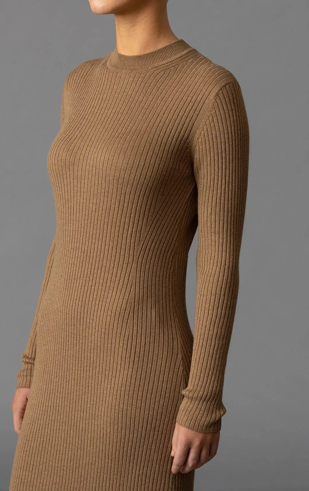 12GG RIB KNIT DRESS- CLEARANCE