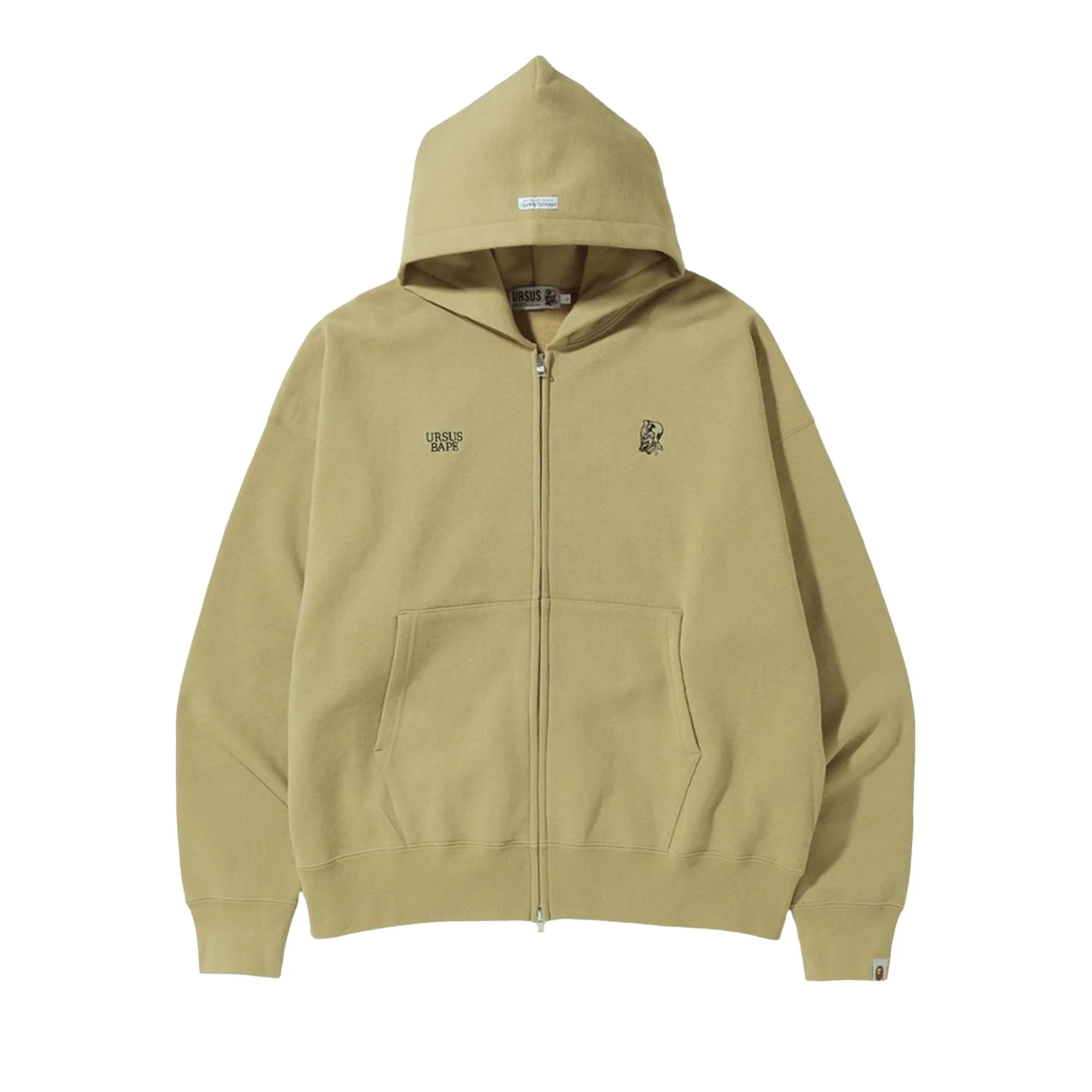 BAPE Ursus Oversized Zip Sweatshirt, Beige