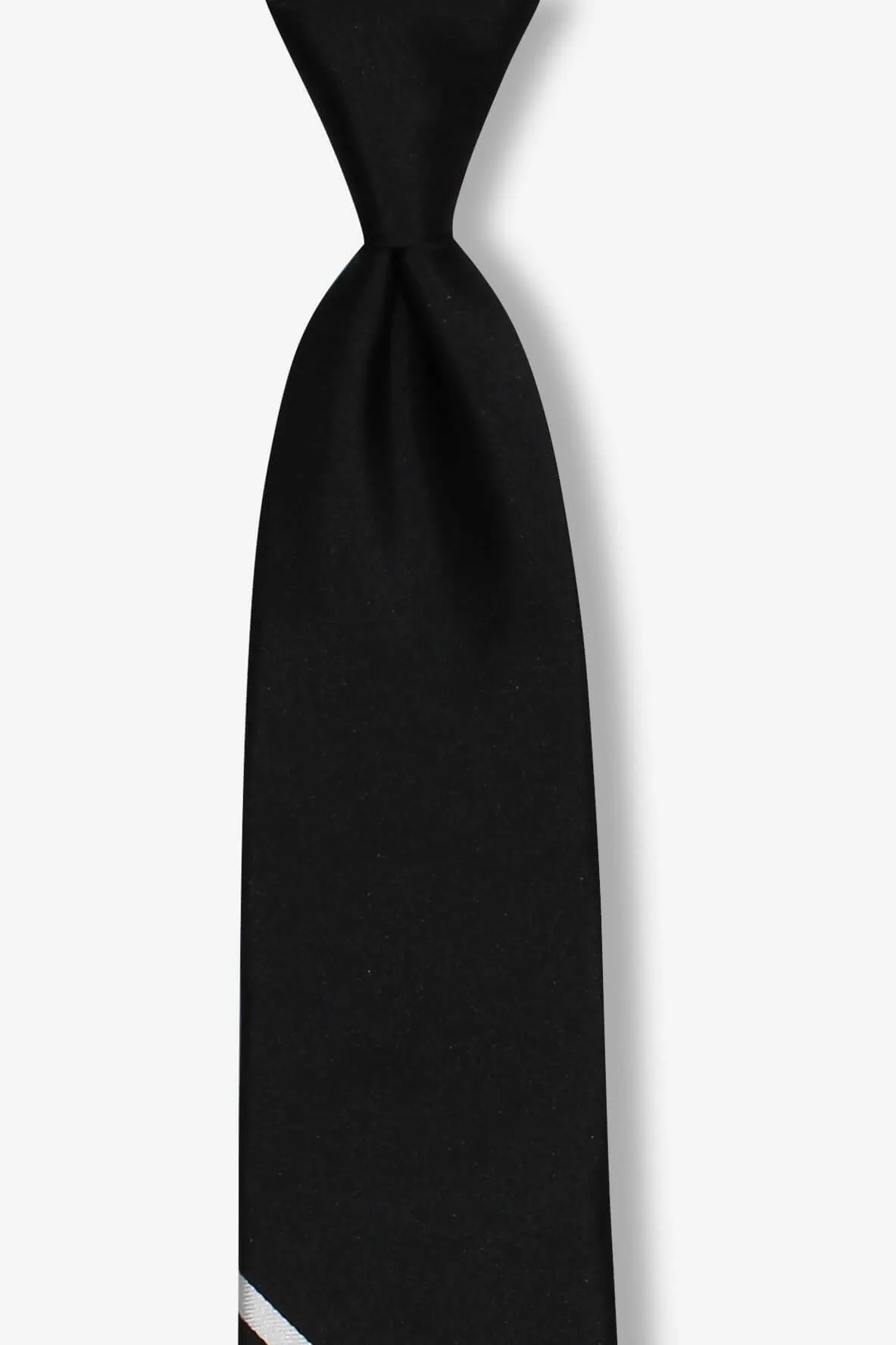 Black with Multi-Stripe Bottom Skinny Traditional Tie