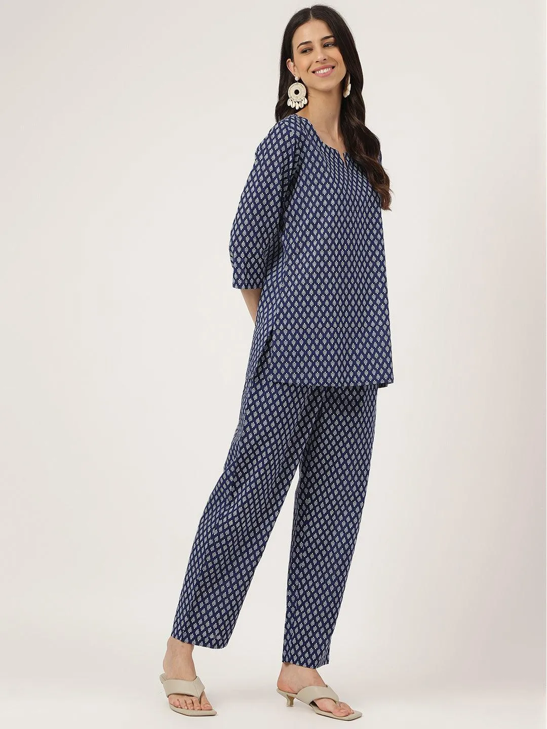 Blue Printed Loungewear/Nightwear