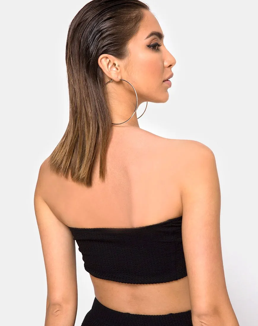 Bomb Tube Top in Black Jumbo Rib