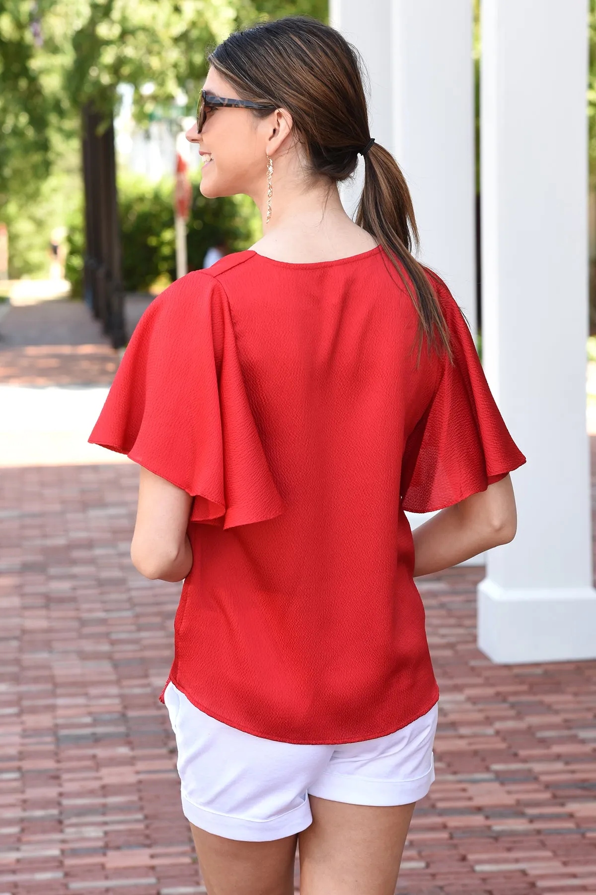 CLEAN AND SIMPLE TOP - RED