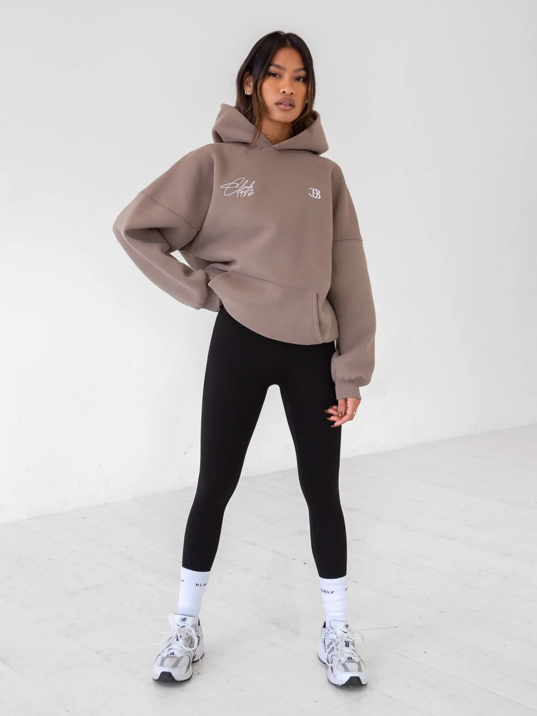 Club Oversized Hoodie - Brown