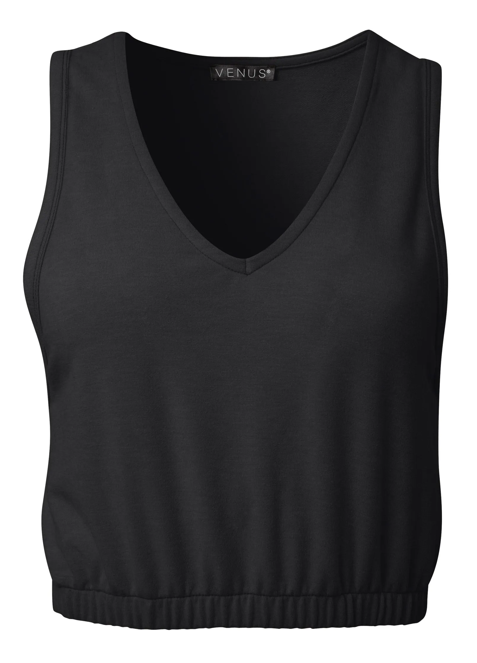 Comfort Kit V-Neck Crop Top - Black