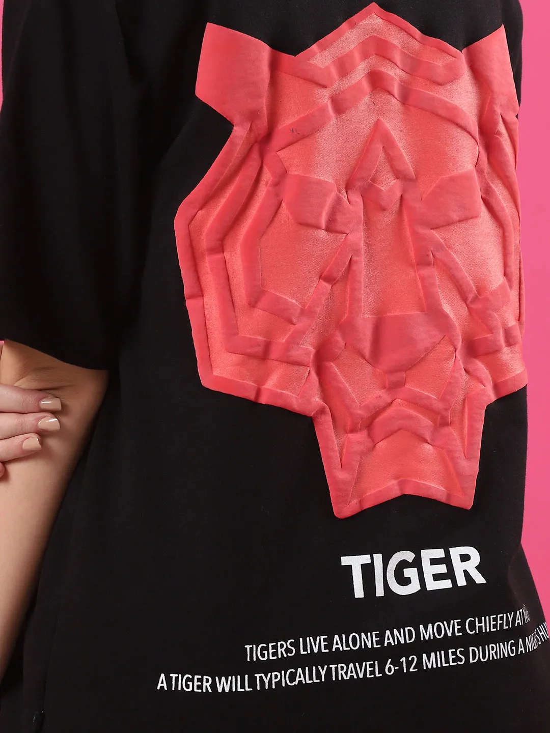 Cool & Comfy Oversized Terry T-Shirt with Puff Print