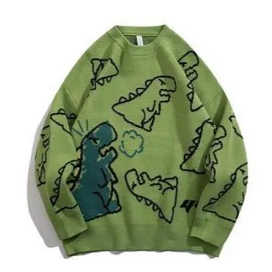 Faire Echo Instagram Style Loose dinosaur Sweatshirt