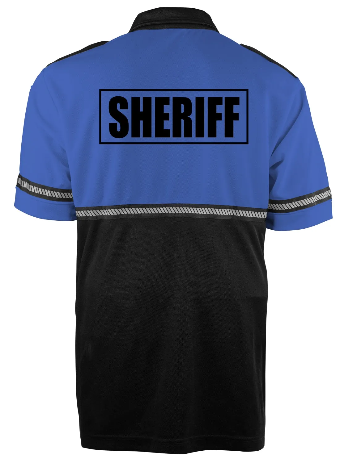 First Class Two Tone Sheriff Bike Patrol Shirt with Zipper Pocket and Hash Stripes