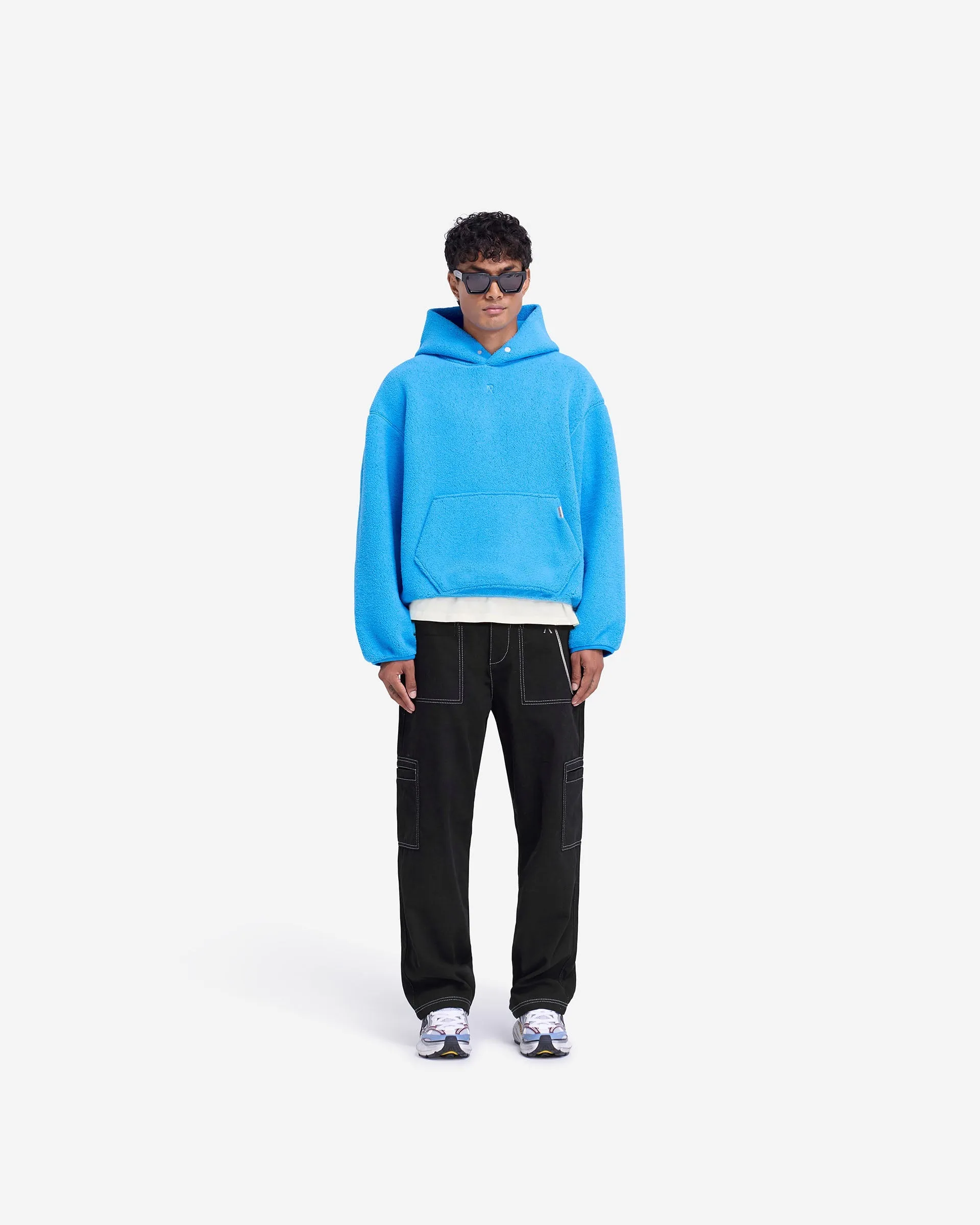 Fleece Oversized Hoodie - Electric Blue