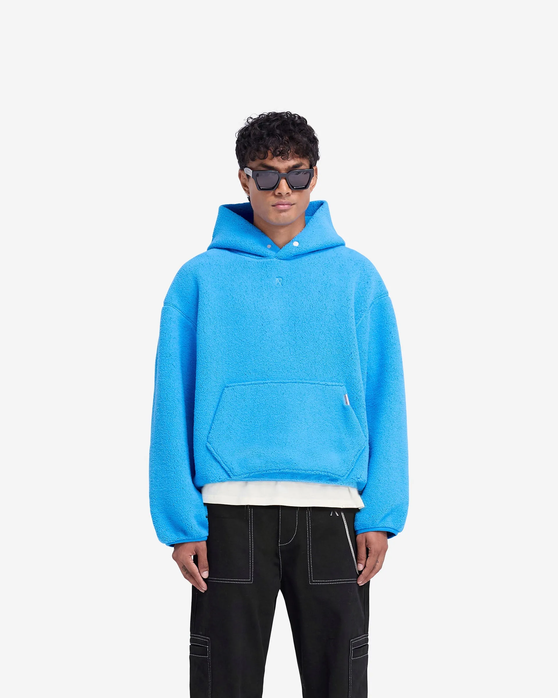 Fleece Oversized Hoodie - Electric Blue