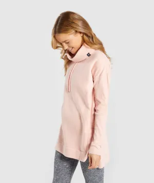 Gymshark Slounge Ribbed Pullover - Blush Nude