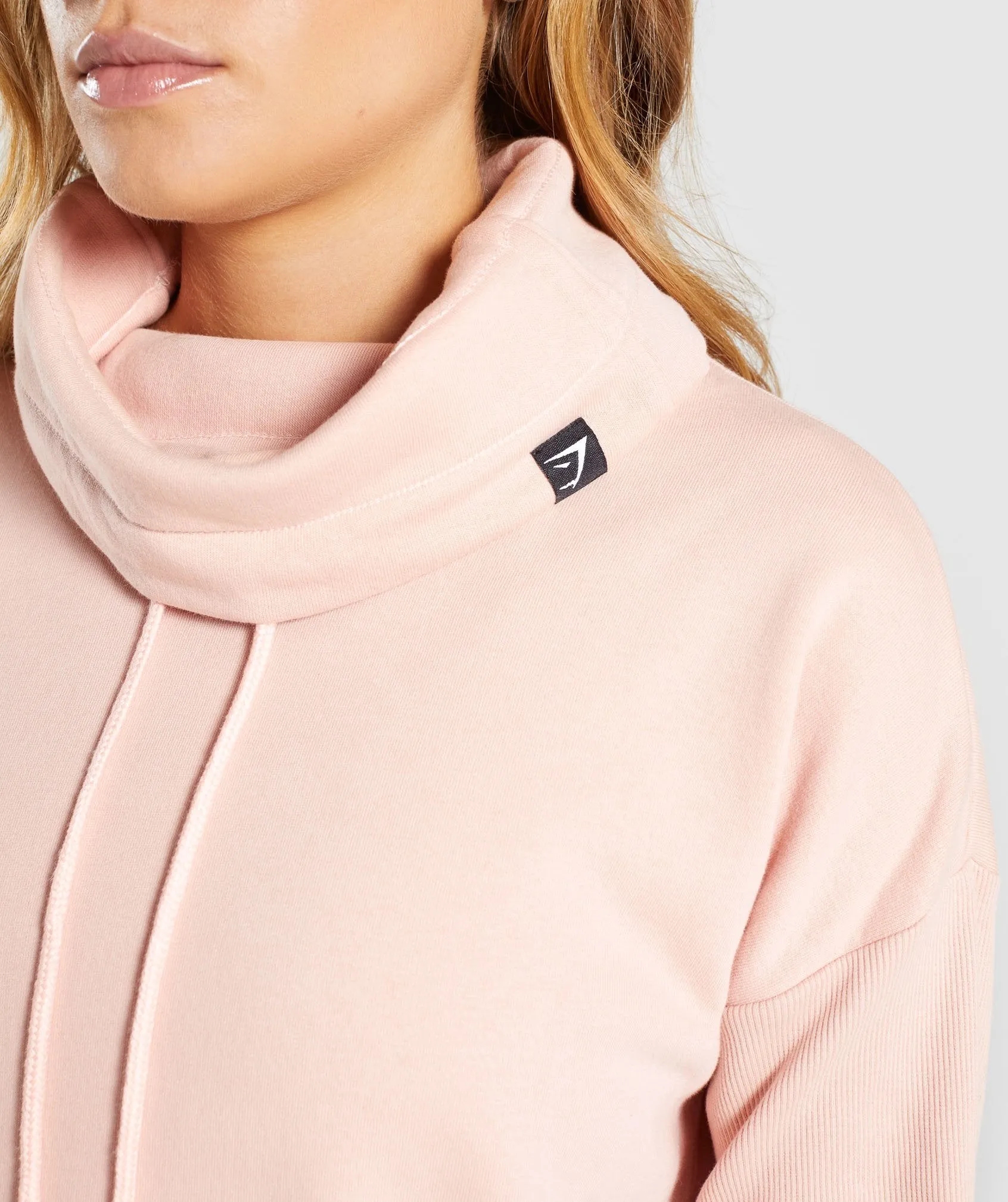 Gymshark Slounge Ribbed Pullover - Blush Nude