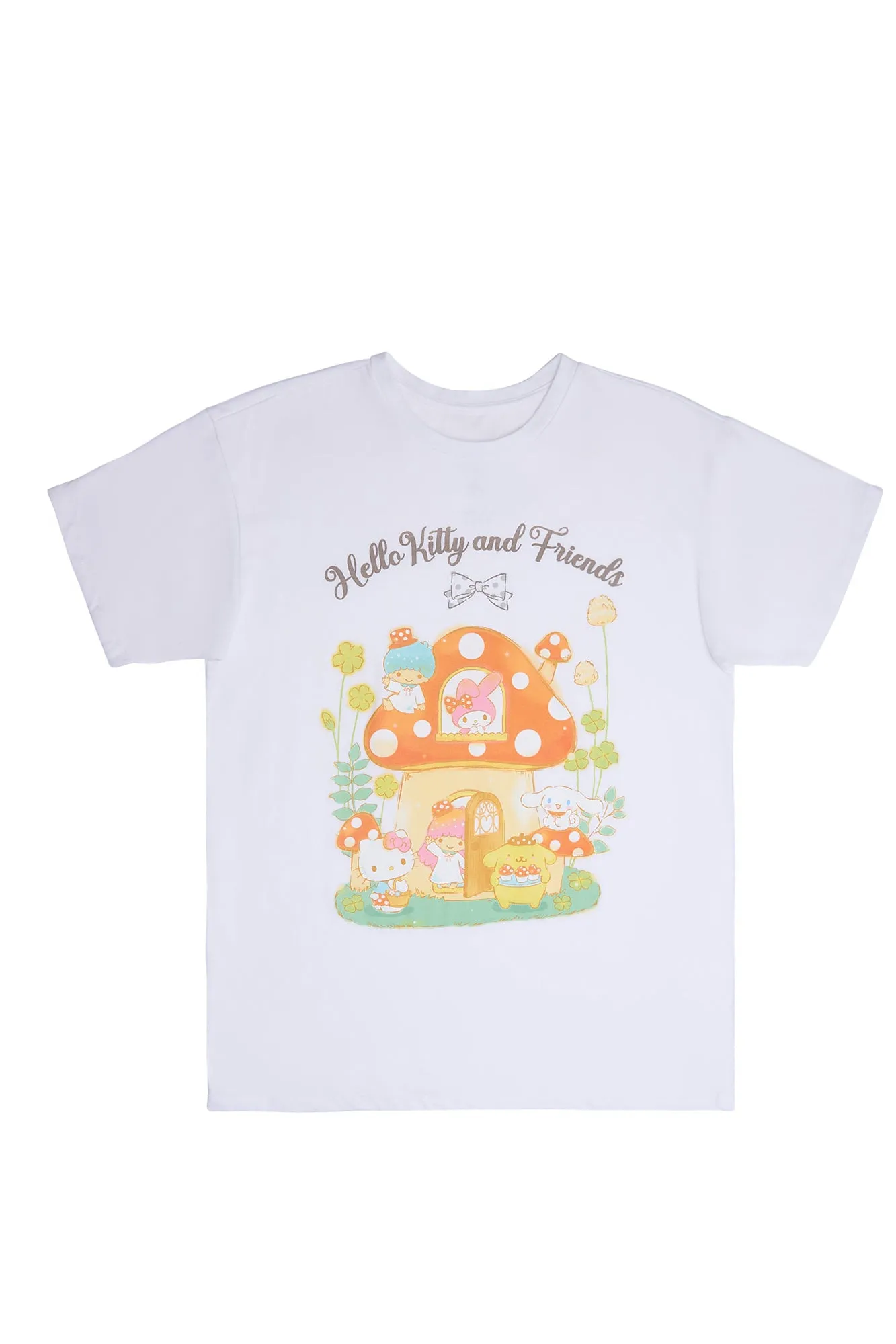 Hello Kitty And Friends Mushroom Graphic Relaxed Tee