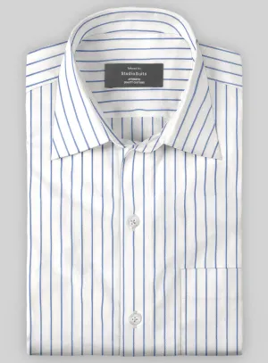 Italian Blue Como Stripe Shirt