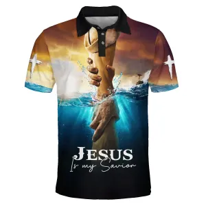 Jesus Is My Savior Hands Polo Shirt - Christian Shirts & Shorts