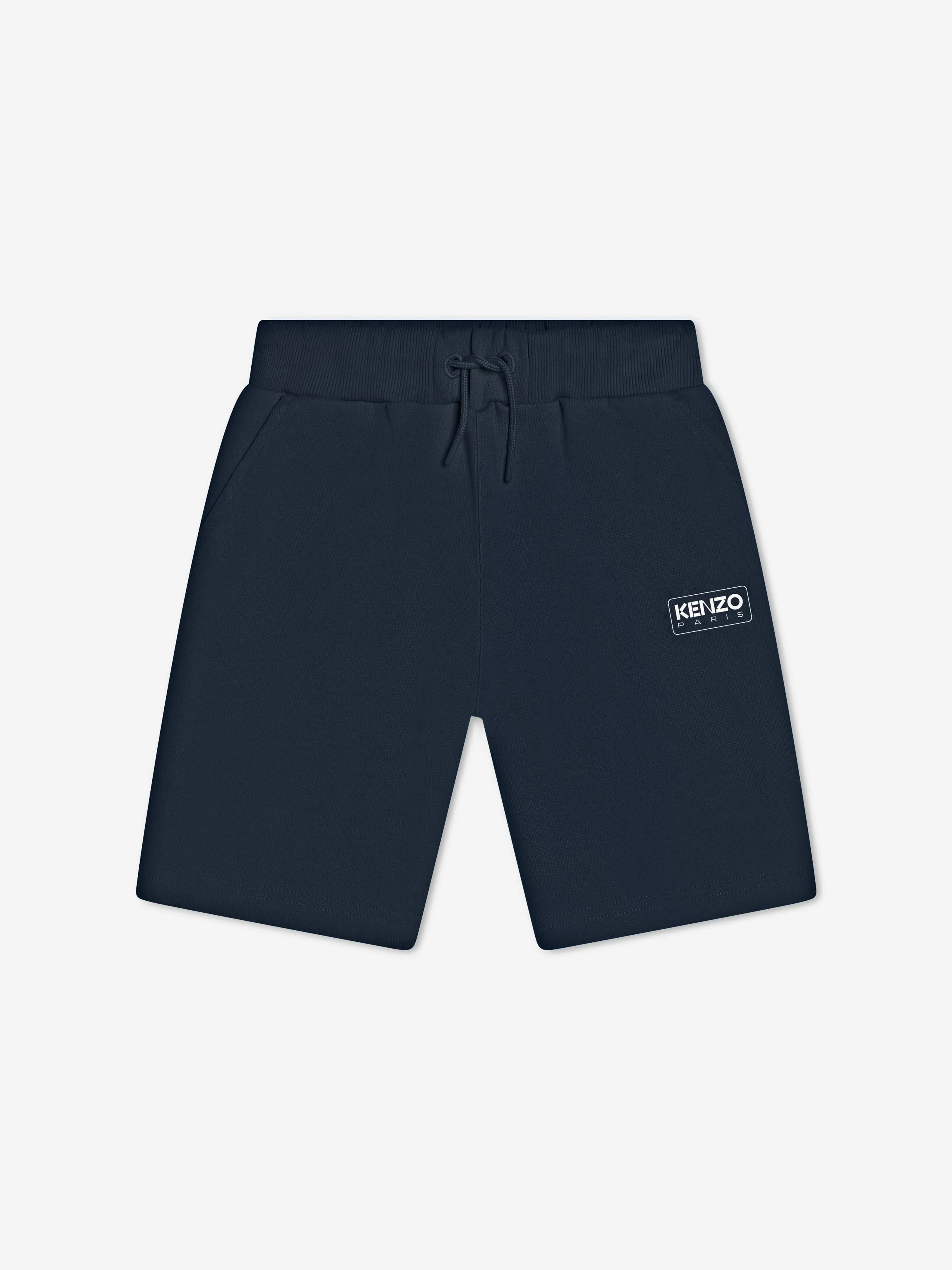 KENZO Boys Logo Bermuda Shorts in Navy