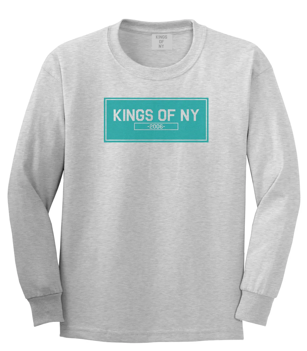 Kings Of NY 2006 FALL15 Blue Logo Boys Kids Long Sleeve T-Shirt