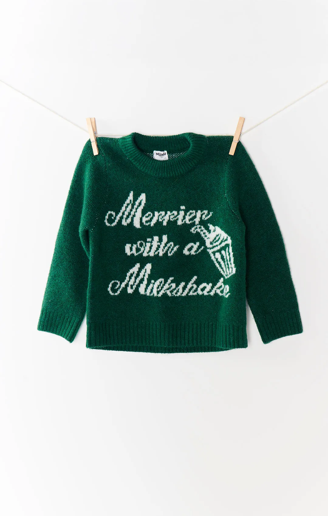 Lil Classic Crewneck Sweater ~ Milkshake Graphic Knit