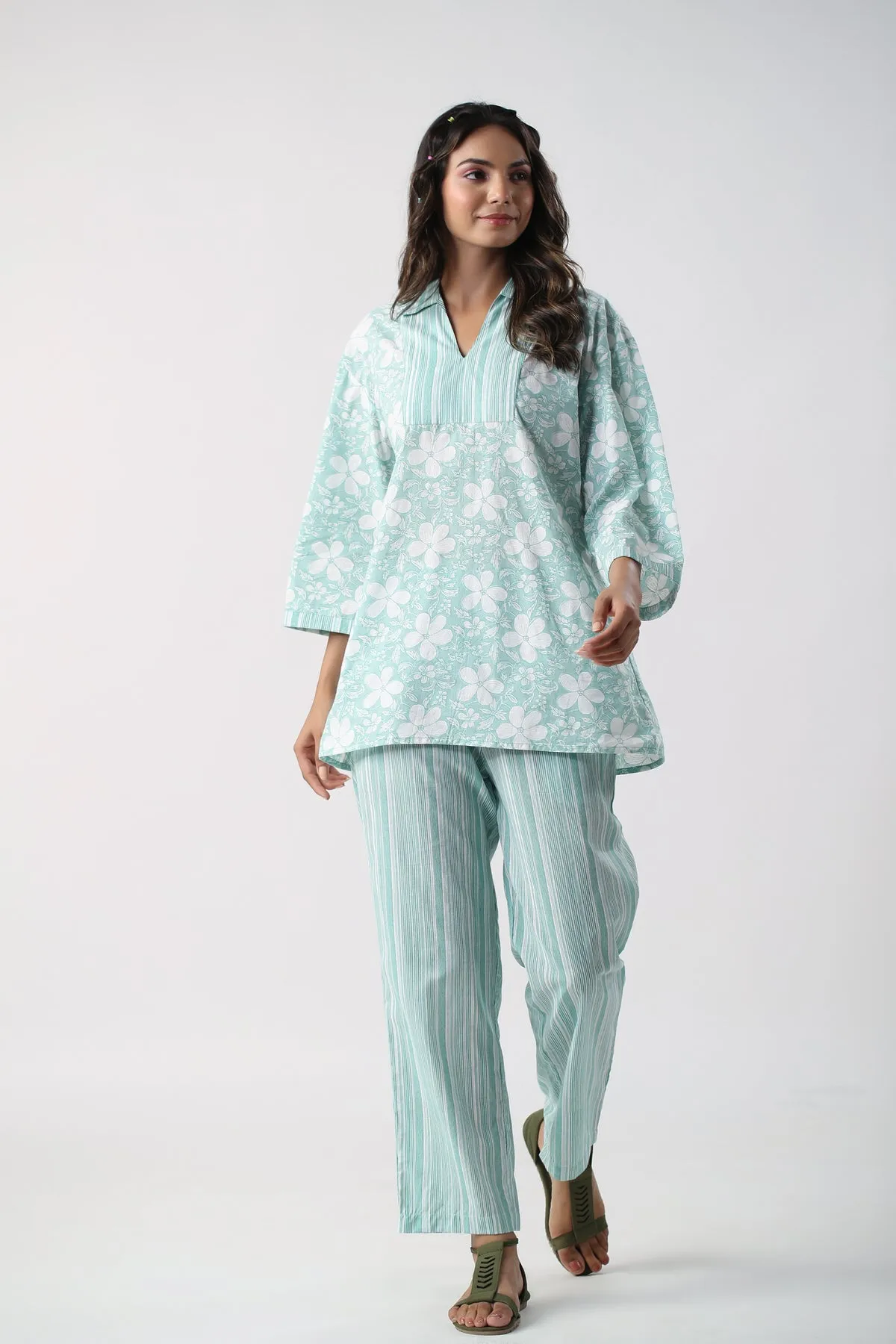 Lily Grace Cotton Loungewear Top Set