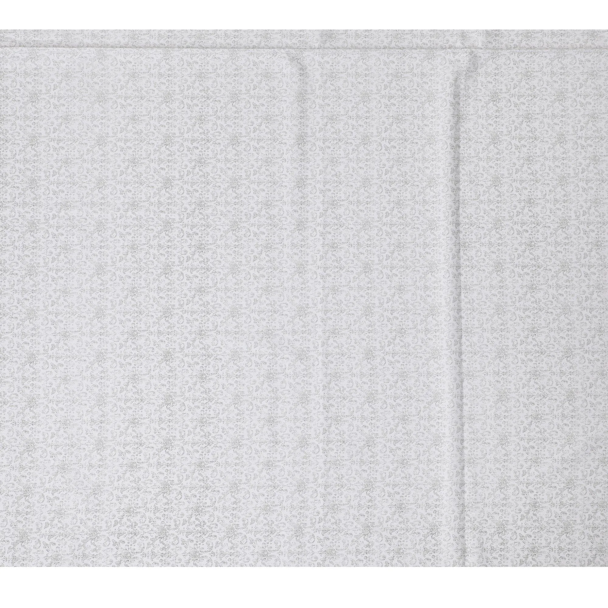 Luxurious White Cotton Shirting Fabric with Elegant Floral Pattern, Satin Finish, 150 cm Wide-D19188