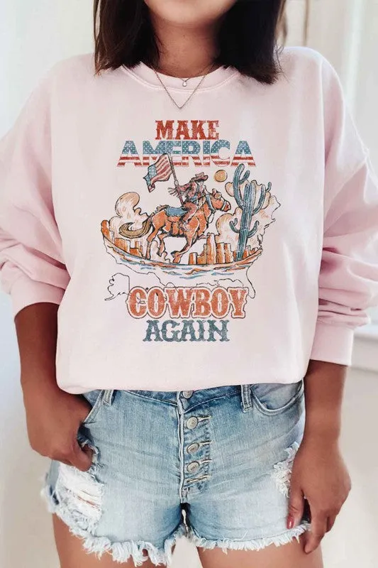 MAKE AMERICA COWBOY AGAIN OVERSIZED SWEATSHIRT