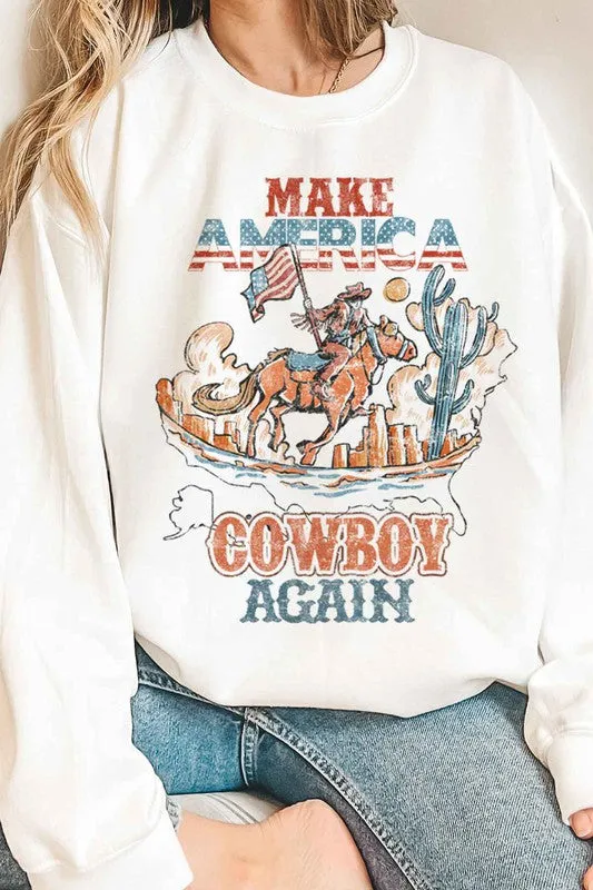 MAKE AMERICA COWBOY AGAIN OVERSIZED SWEATSHIRT