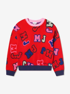 MARC JACOBS Girls Jaquard Logo Jumper