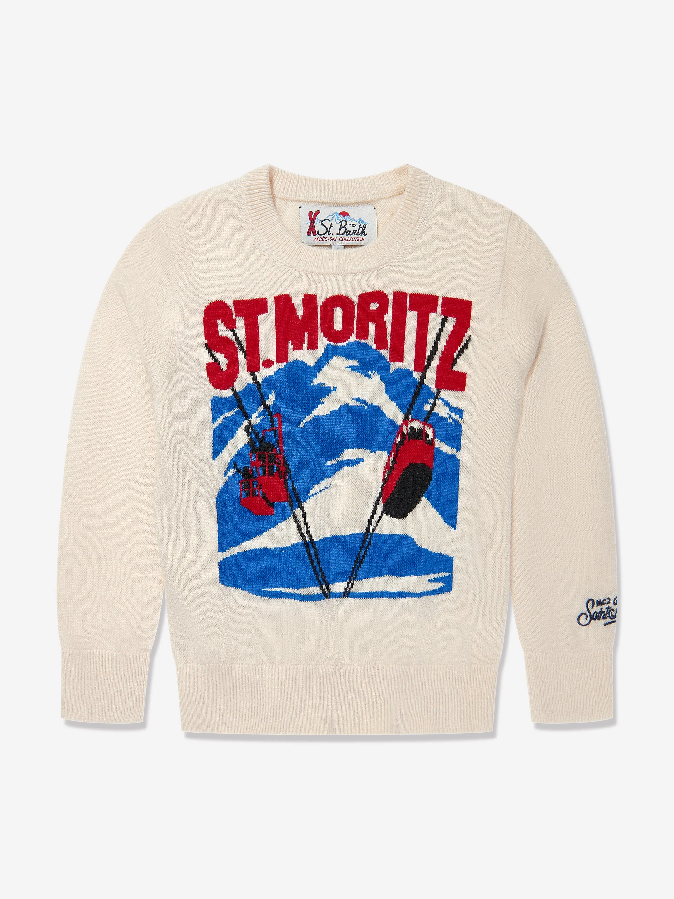 MC2 Saint Barth Boys St Moritz Jumper in Ivory