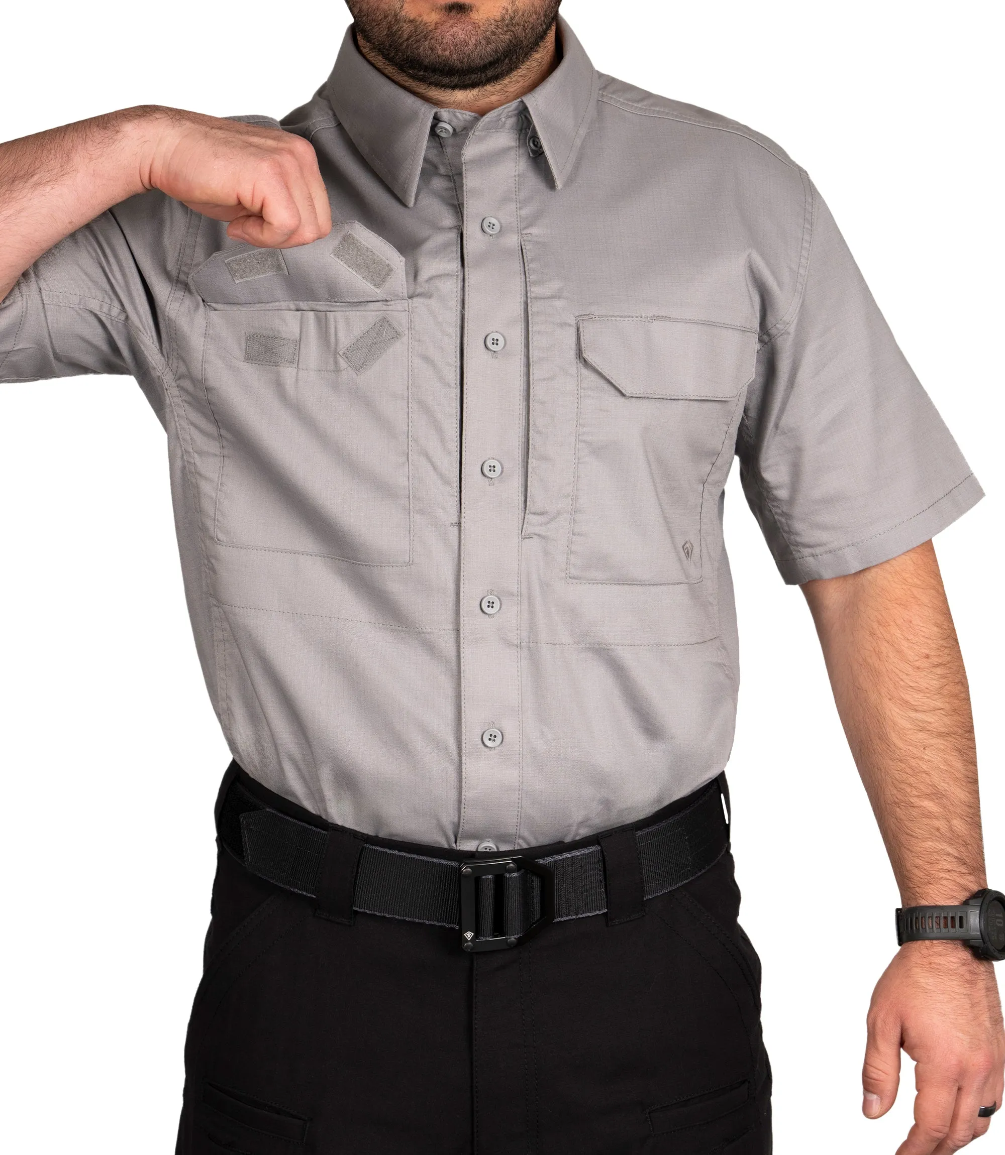 Men's V2 Tactical Short Sleeve Shirt / Nickel Grey