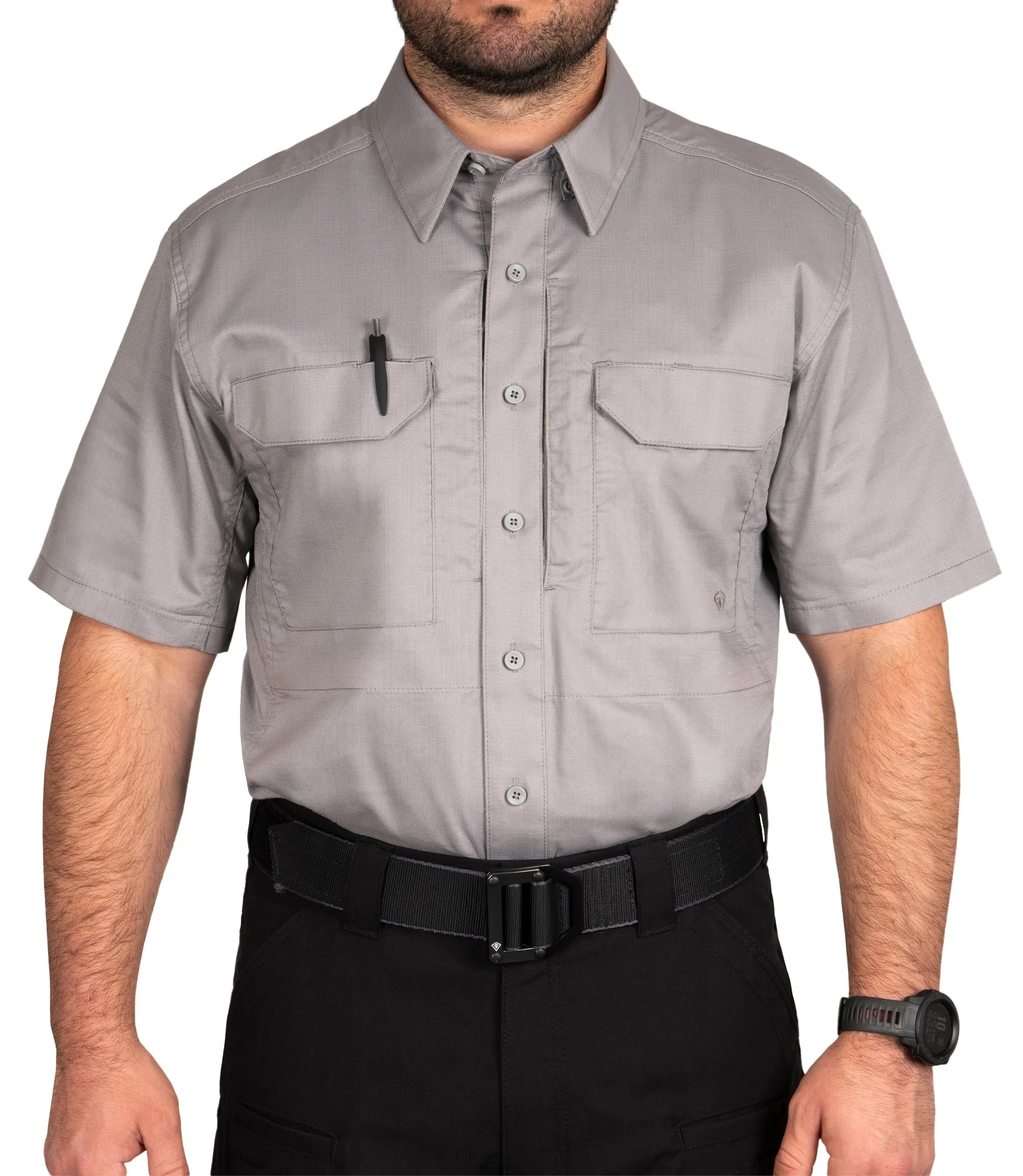 Men's V2 Tactical Short Sleeve Shirt / Nickel Grey