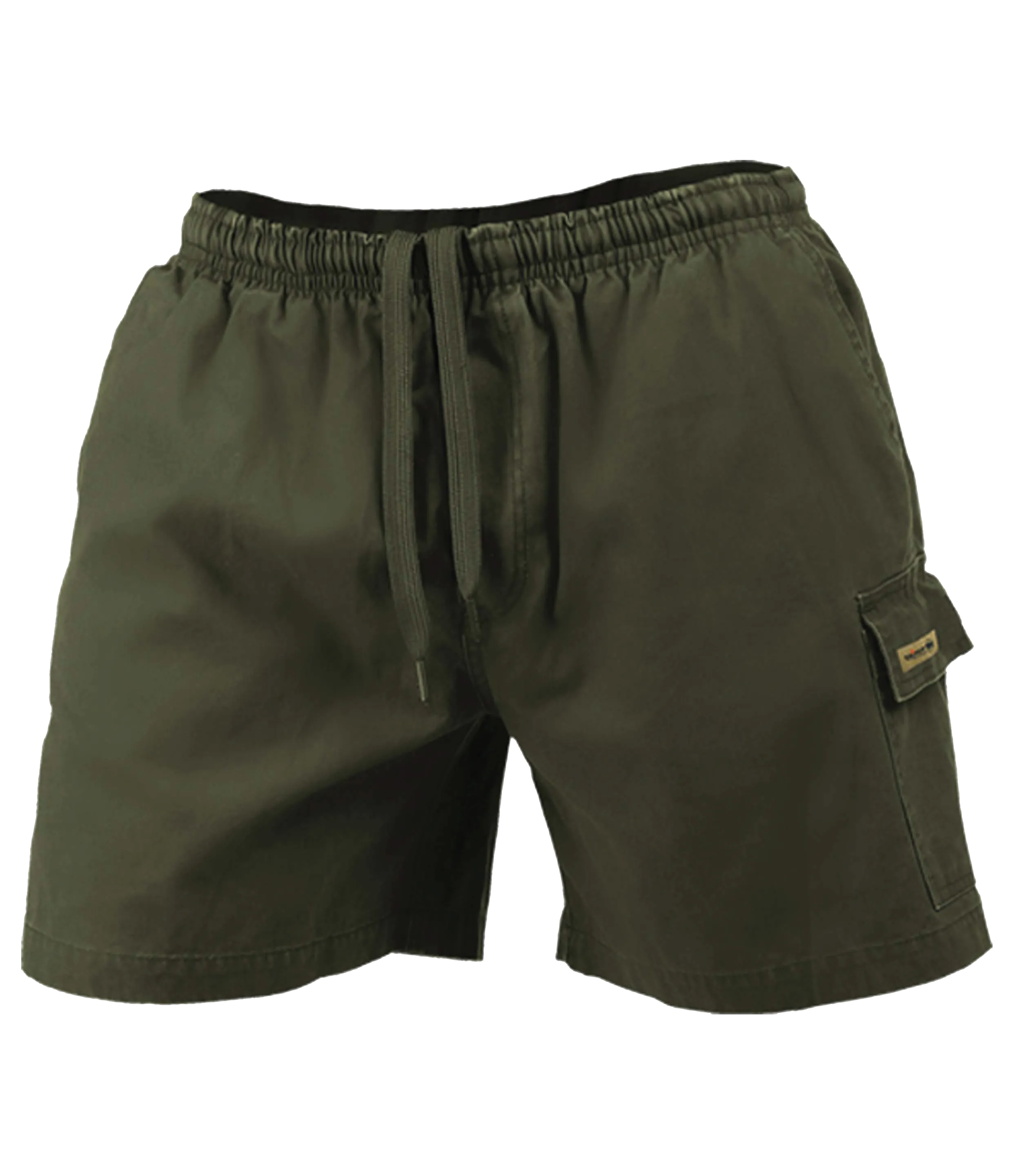 MILITARY OLIVE FLEX BASIC SHORTS