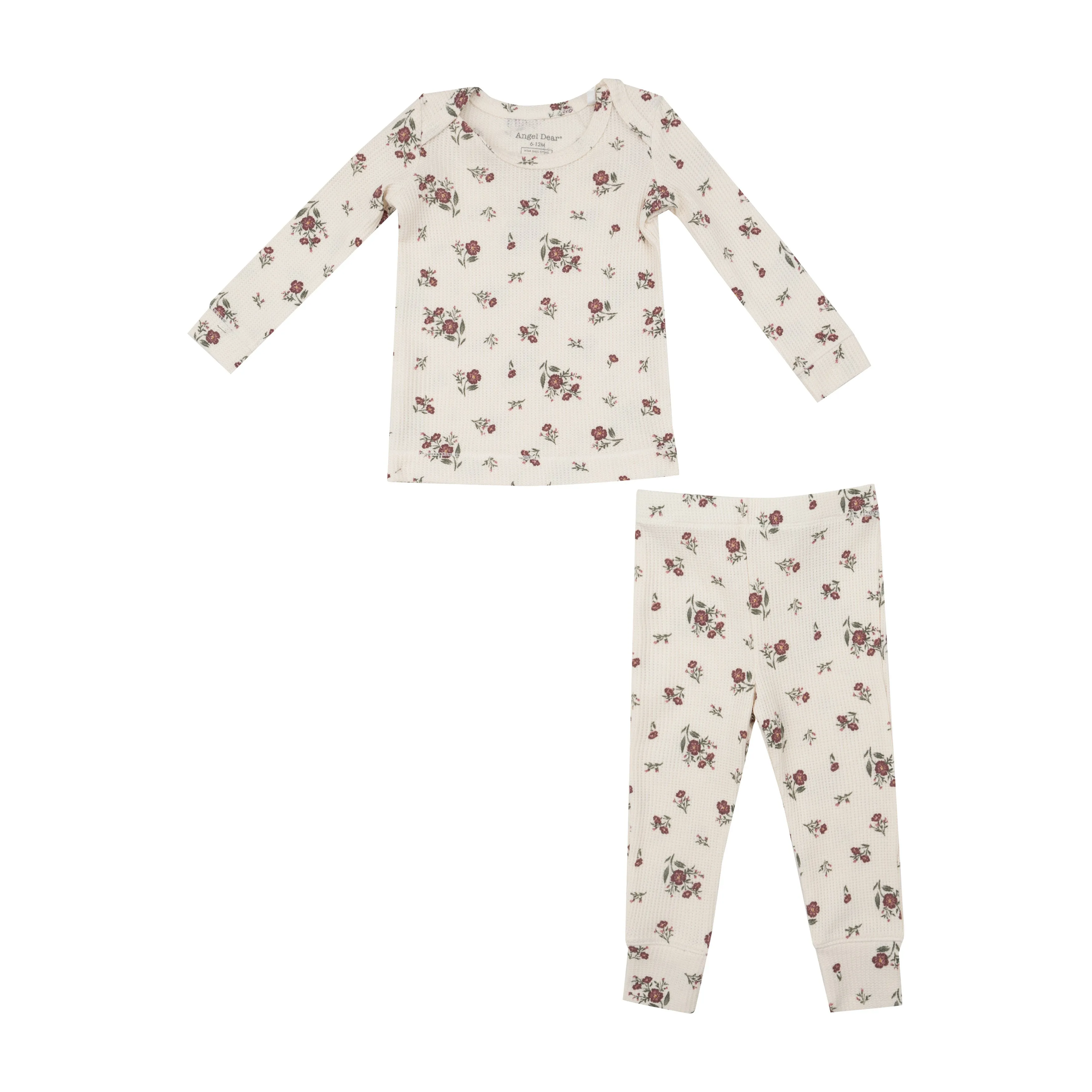 Misty Rose Floral Long Sleeve Loungewear Set