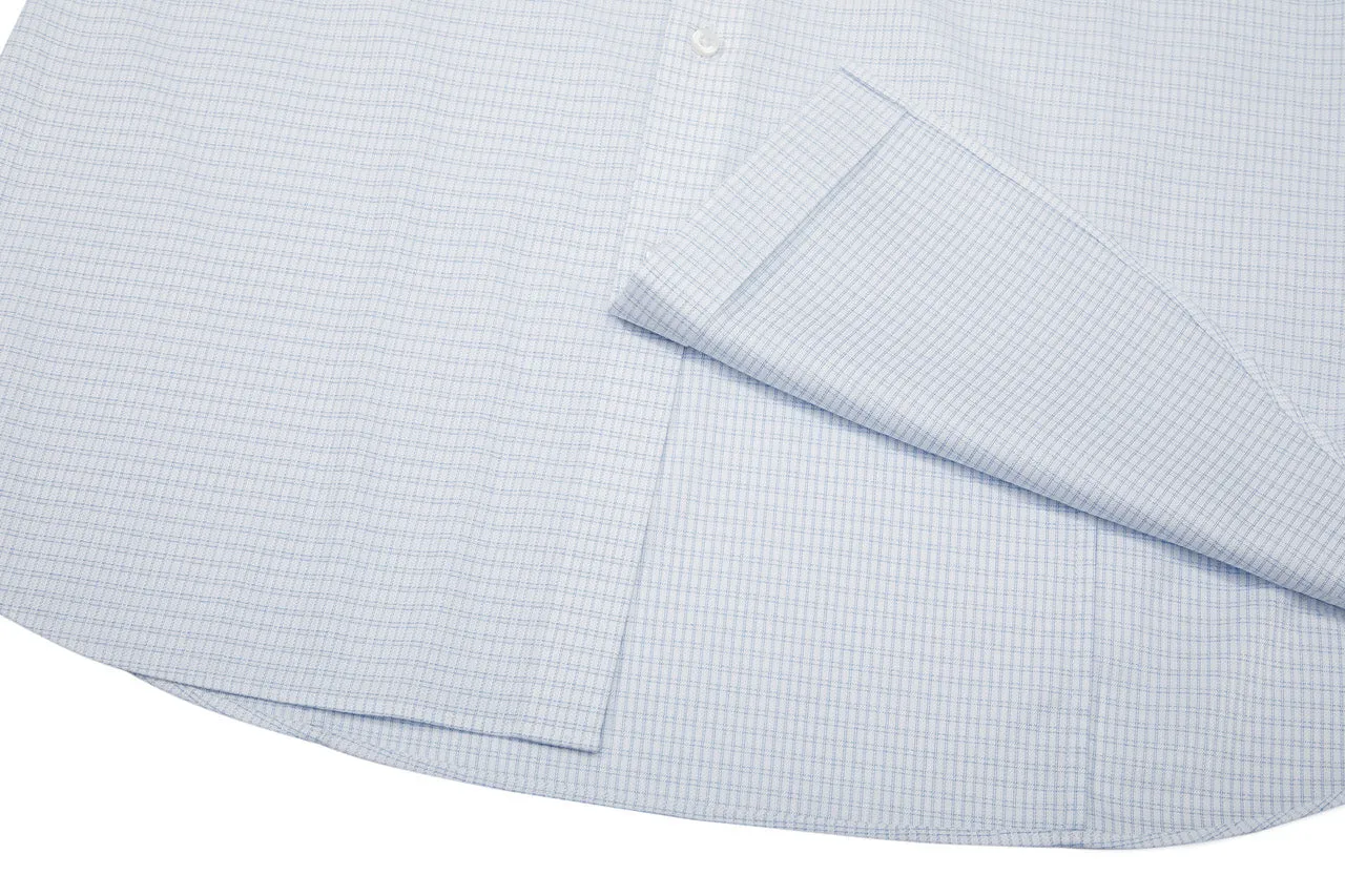 Non-Iron Cotton Stretch Check Shirt in Smart Fit with Chest Pocket