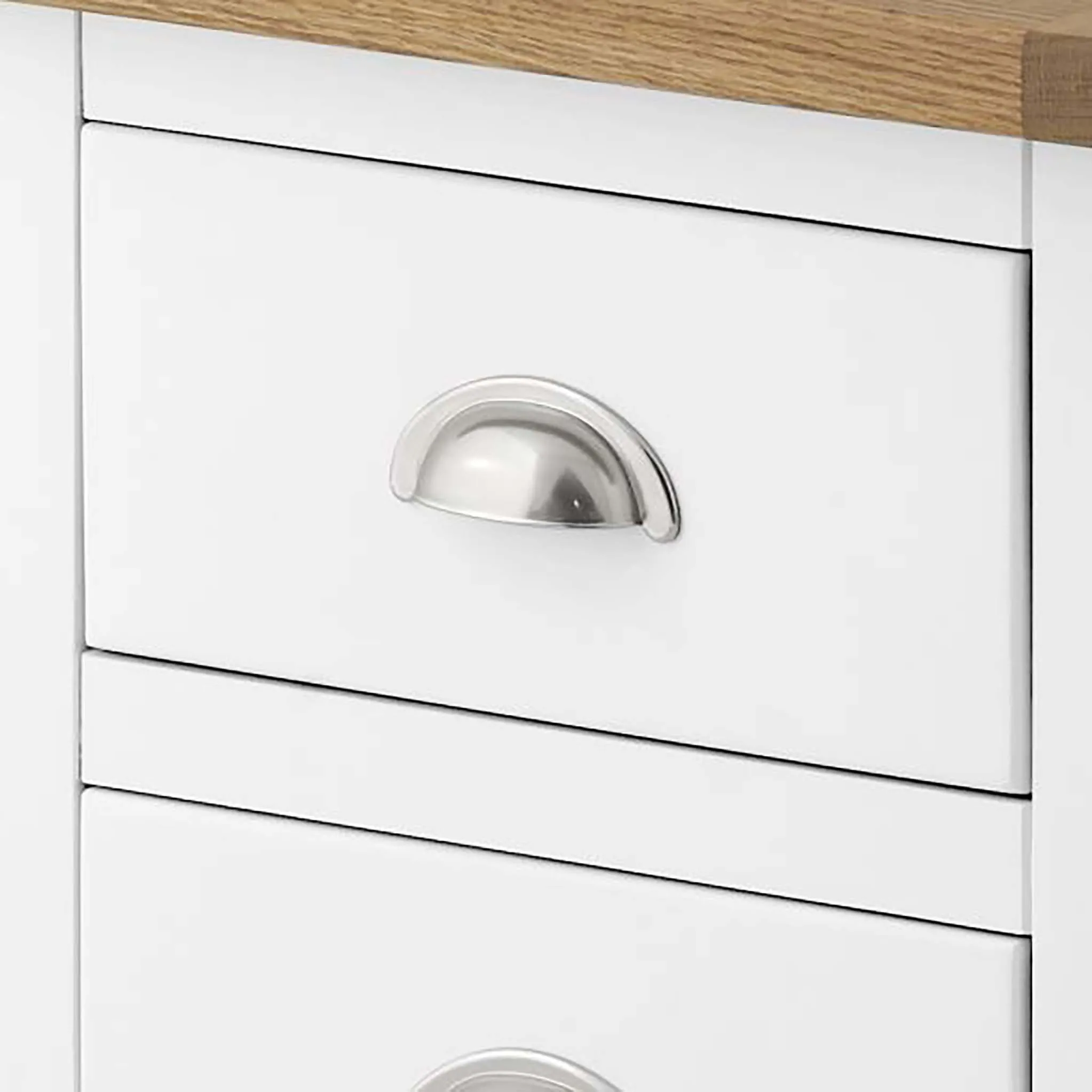 Padstow White 5 Drawer Tallboy Chest