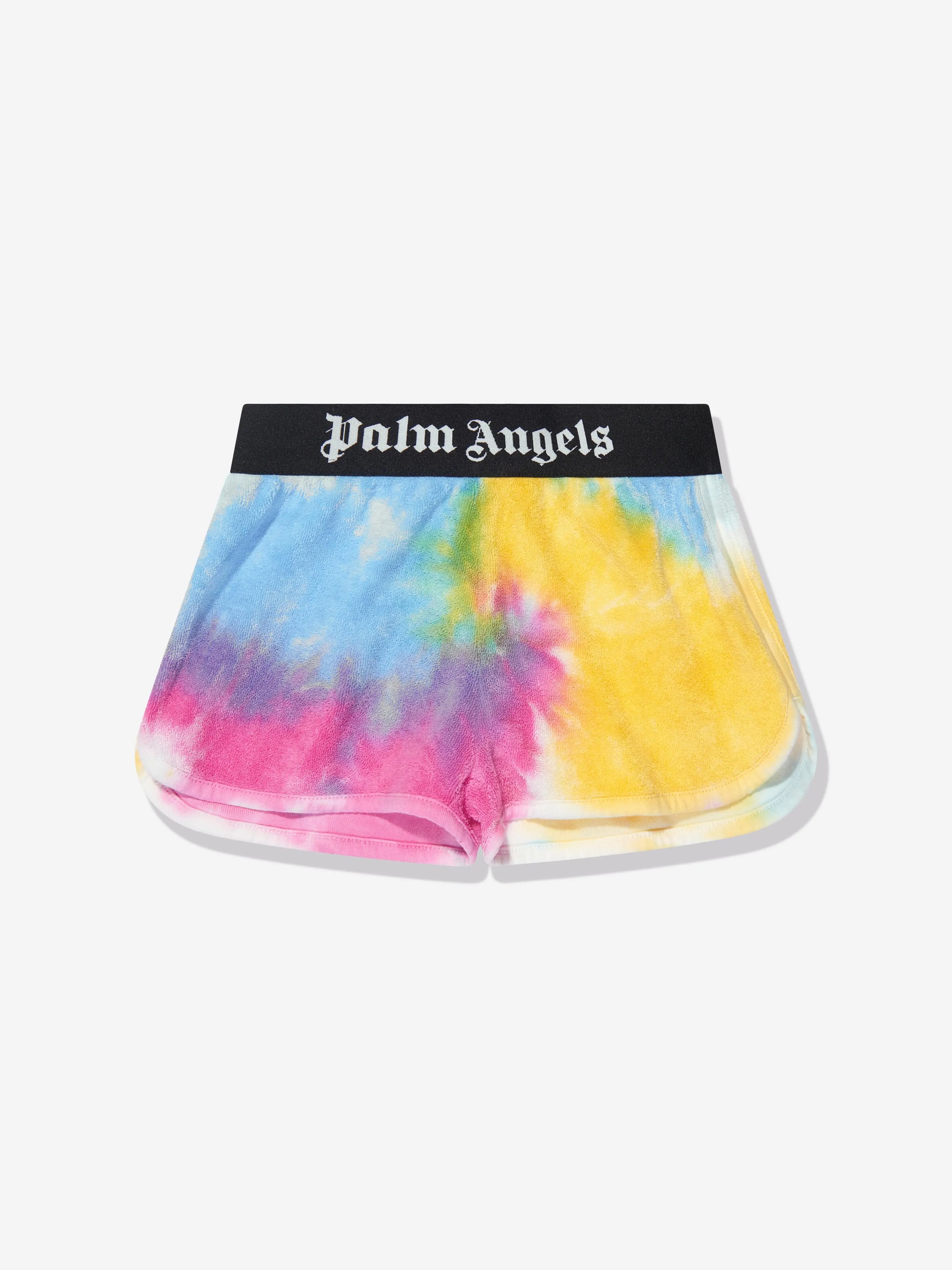 Palm Angels Girls AOP Tie Dye Shorts in Multicolour