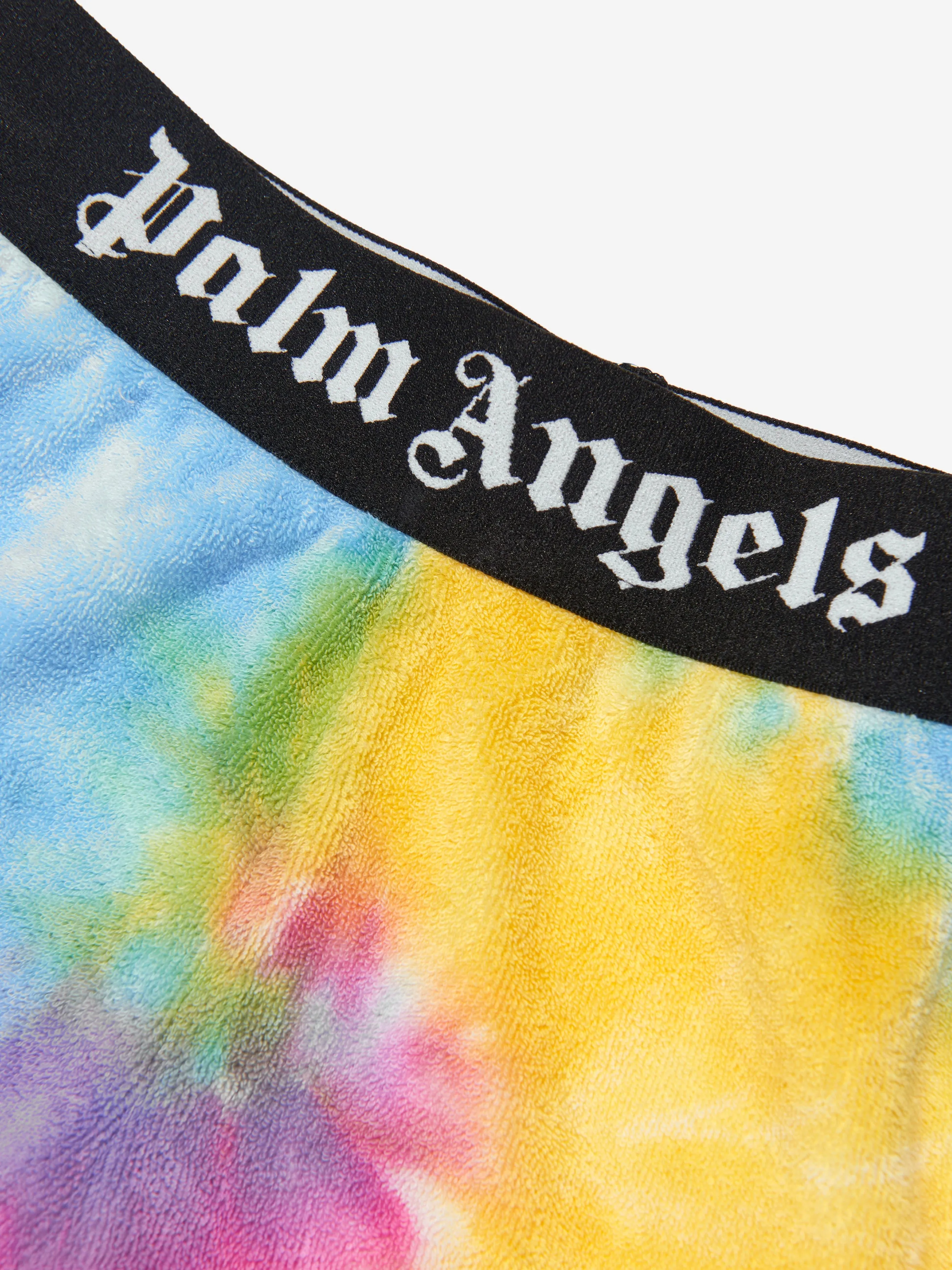 Palm Angels Girls AOP Tie Dye Shorts in Multicolour