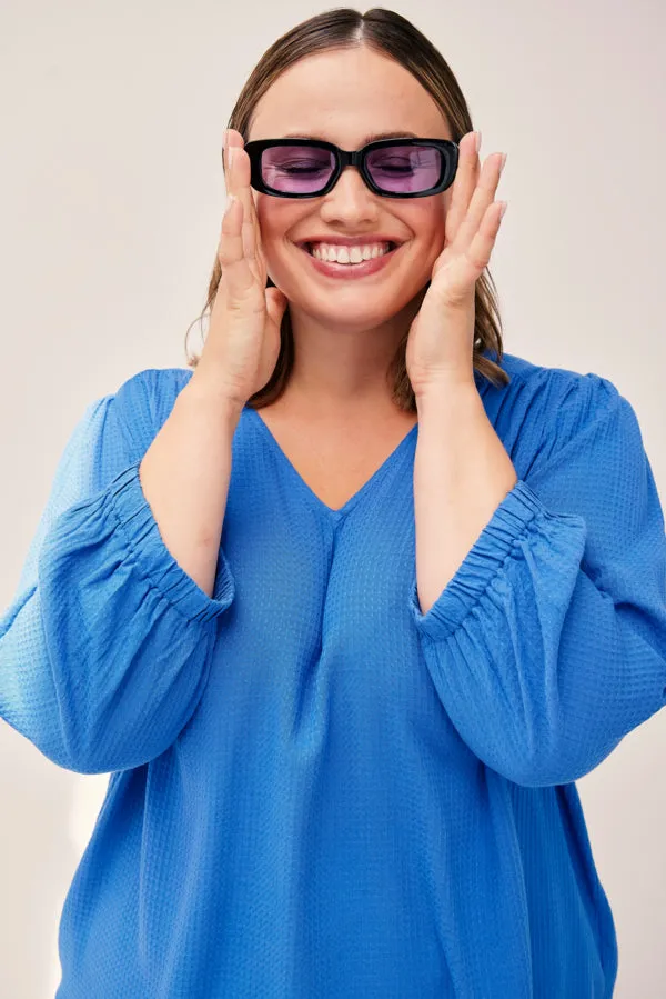 Simple Wish Oline Blouse in Blue