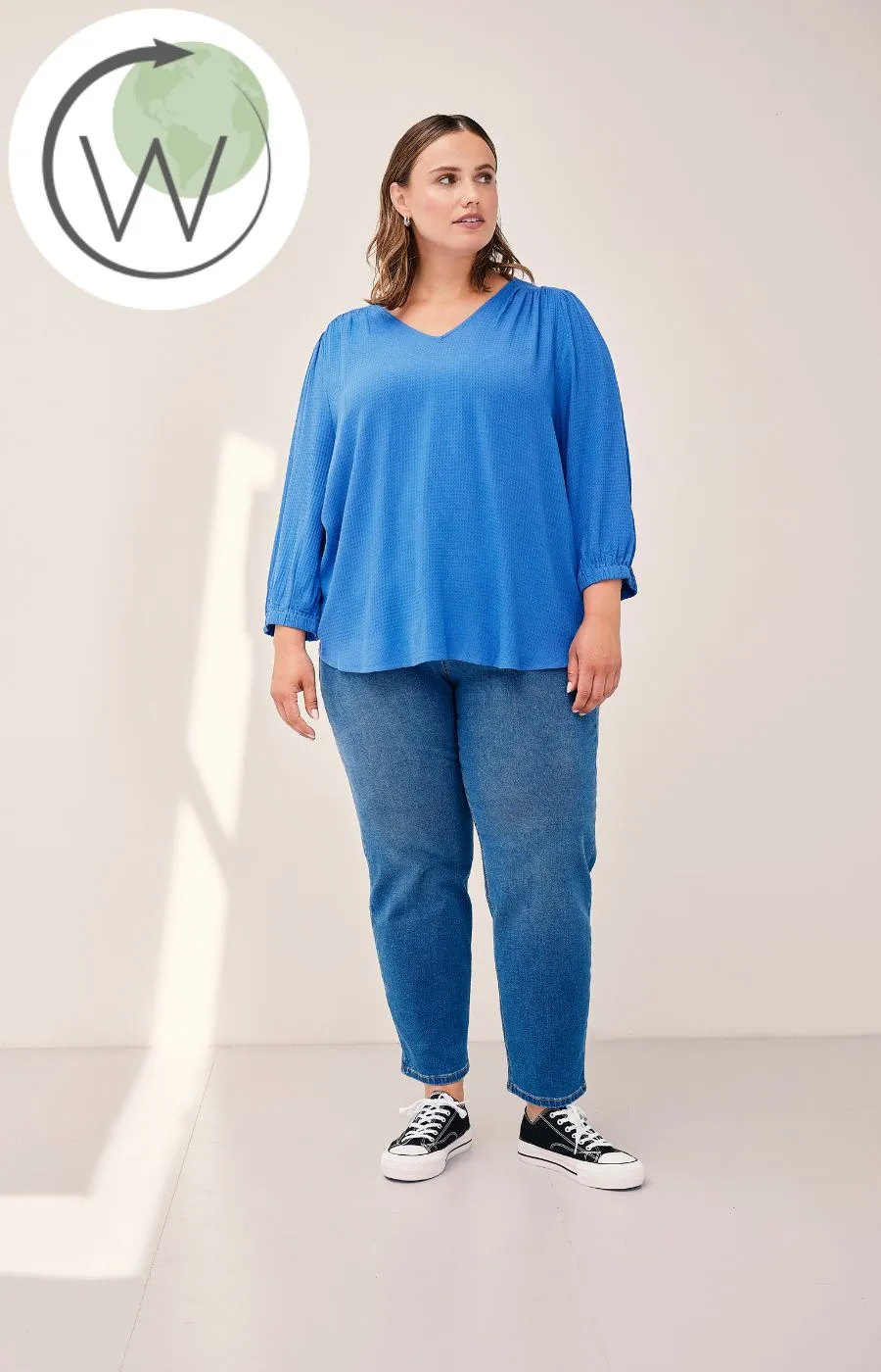 Simple Wish Oline Blouse in Blue