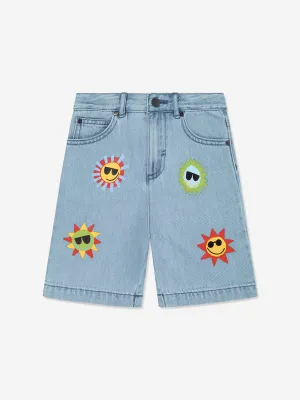 Stella McCartney Boys Denim Sunshine Shorts in Blue