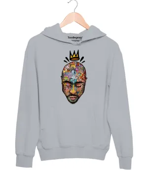 Tupac The King Unisex Hoodies Grey