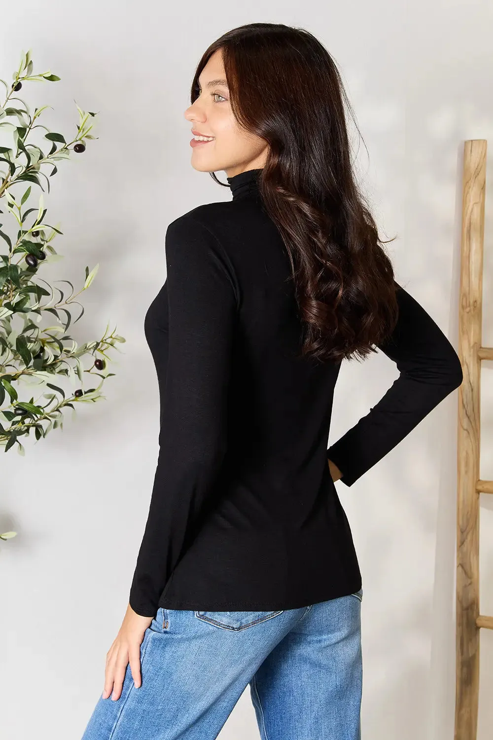 Turtleneck Long Sleeve Blouse