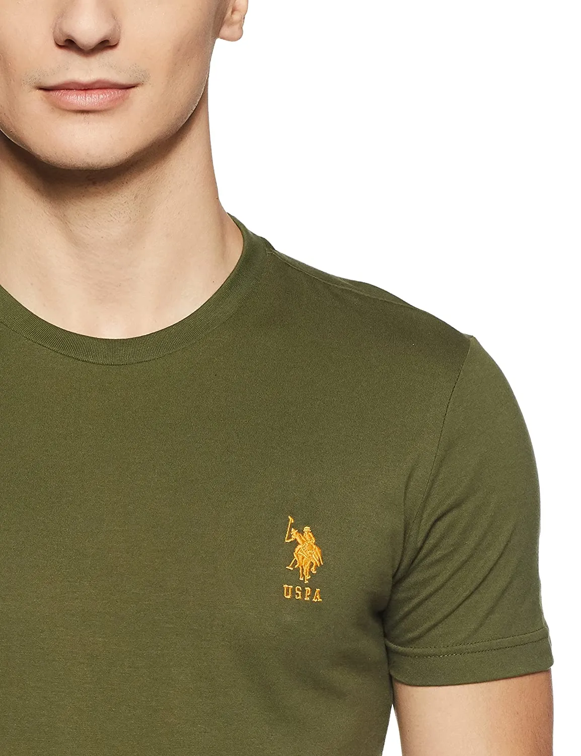 U.S. Polo Assn. Cotton Casual Green T-shirt For Men