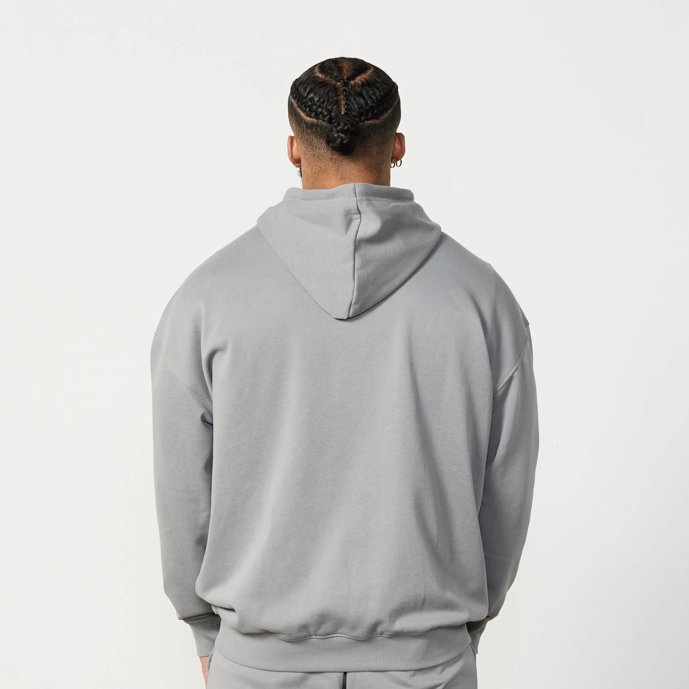 Vanquish Essential Steel Grey Oversized Pullover Hoodie