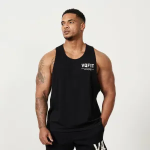 Vanquish VQFIT Distressed Print Black Tank