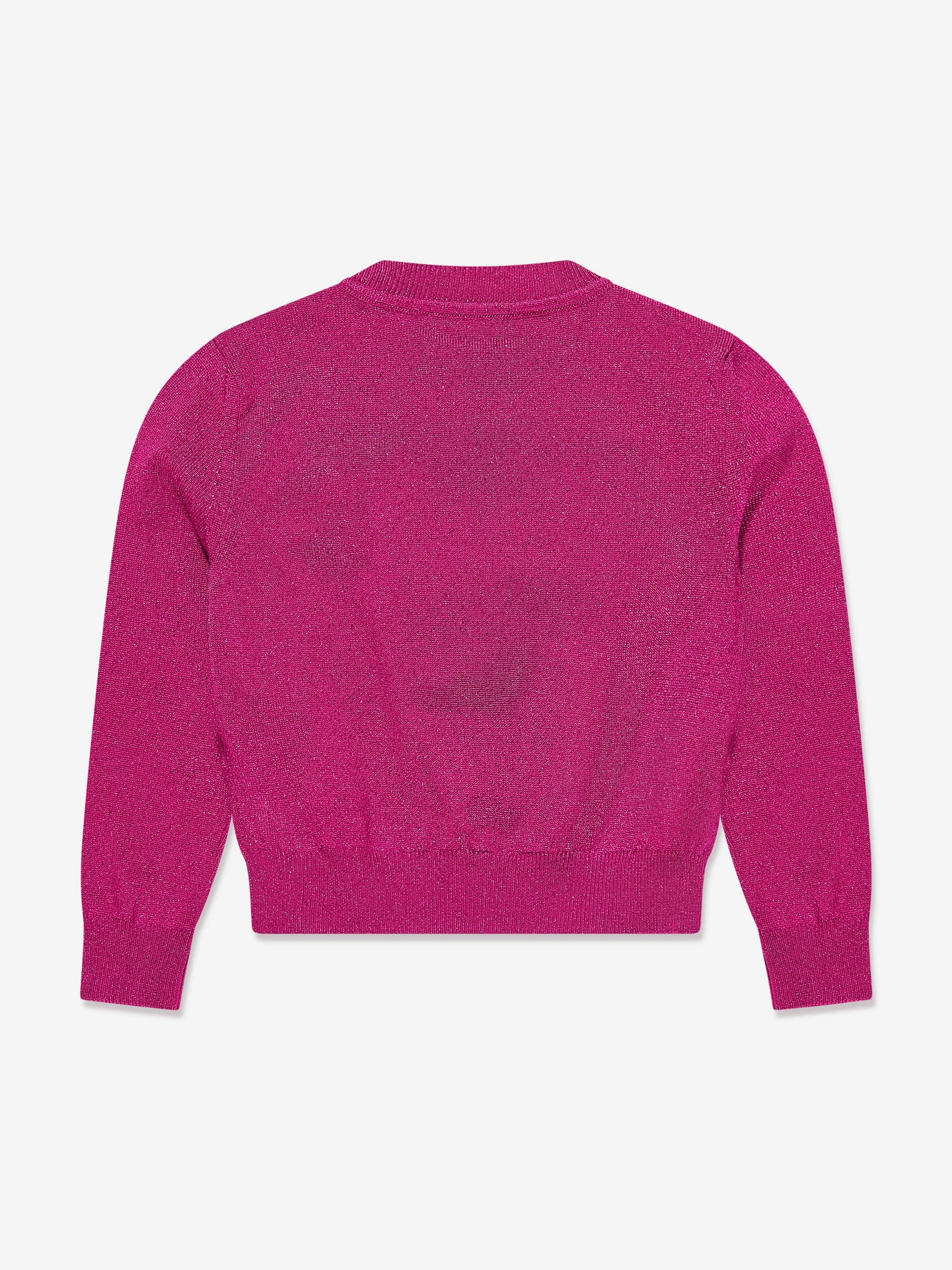 Versace Girls Logo Knitted Sweater in Pink