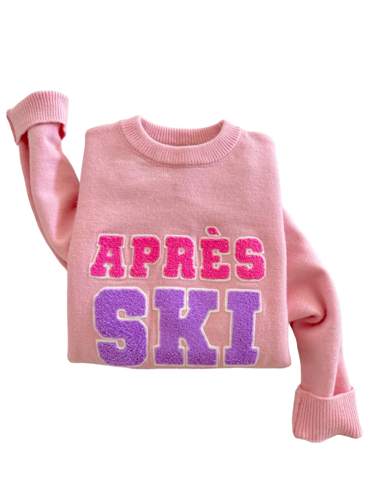 Women's Knit Sweater, Après Ski Pink