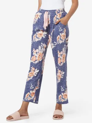 Wunderlove Blue Floral Design Pyjamas