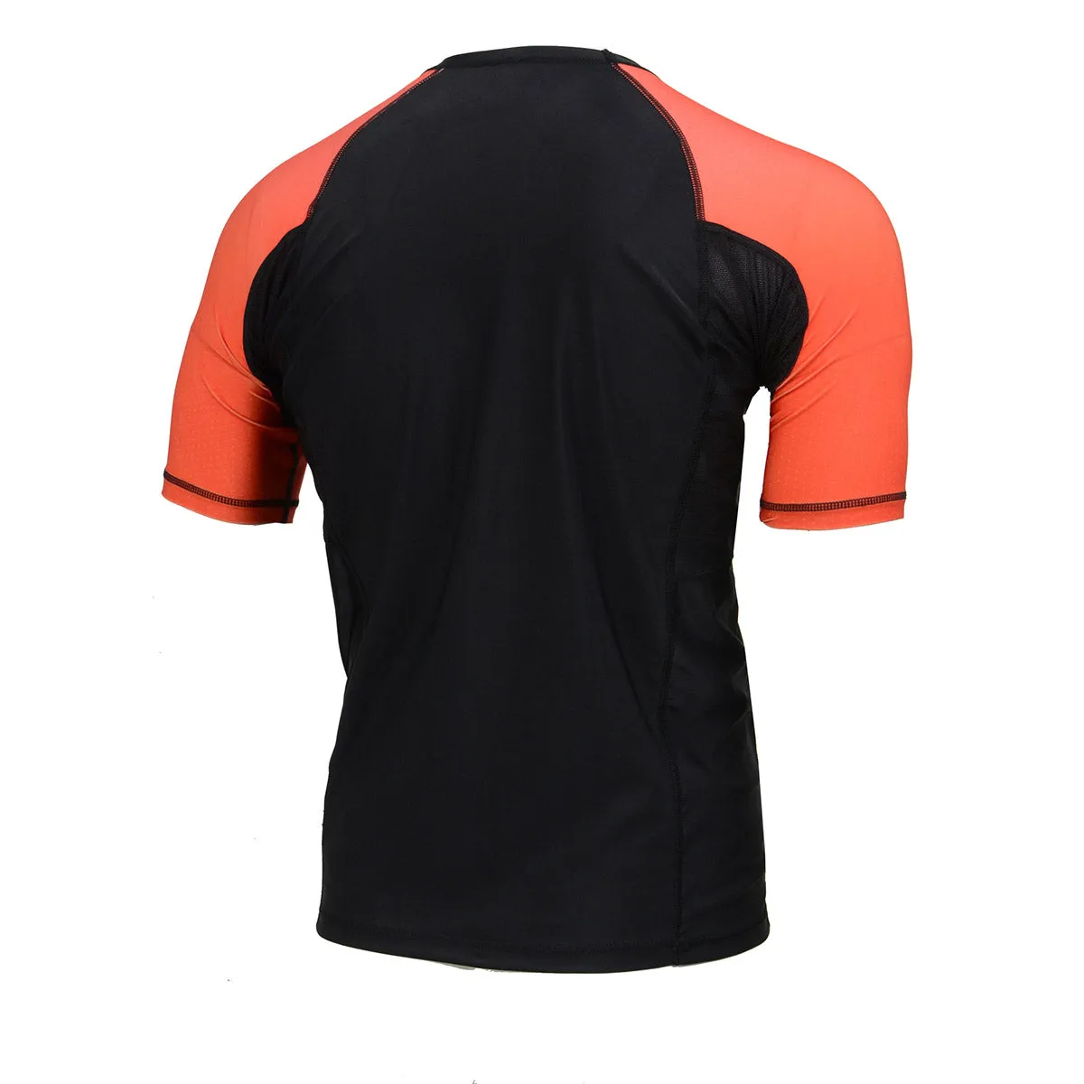 X-Fitness XFM7001 Men's Black and Red Short Sleeve Compression Rash